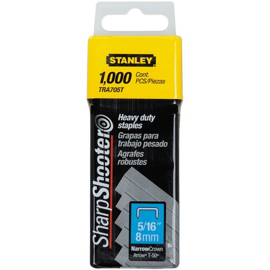 Stanley TRA705T 5/16" Narrow Crown Staples (1000 ct Pack)