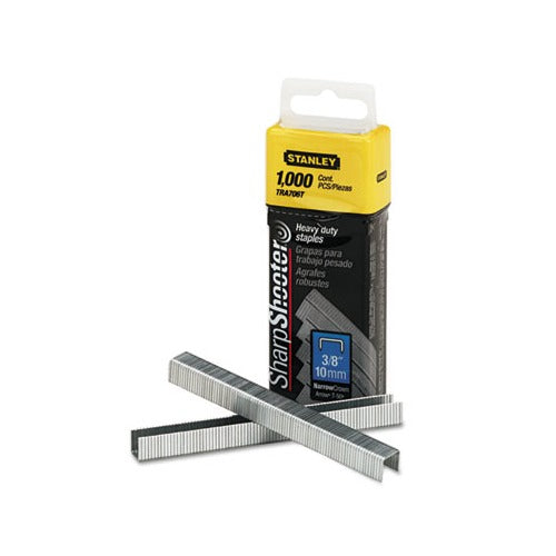 Stanley TRA706T 3/8" Narrow Crown Staples (1000 ct Pack)