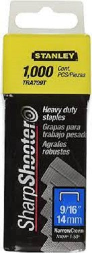 Stanley TRA709T 9/16" Narrow Crown Staples (1000 ct Pack)
