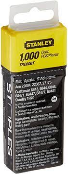 Stanley TRC606T 3/8" Heavy Duty Wide Crown Staples (1000 ct Pack)