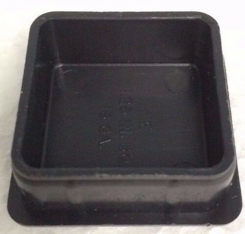 12 Plastic 1-1/4" Square Furniture Glide Tips