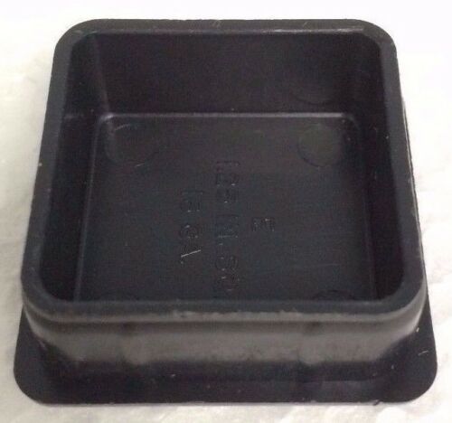 12 Plastic 1-1/2" Square Furniture Glide Tips