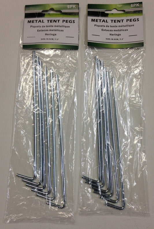 Metal Tent Pegs (12 pack)