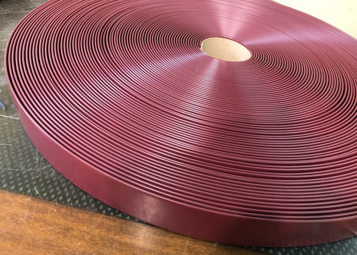1.5"x30' Burgundy Vinyl Patio Furniture Strapping