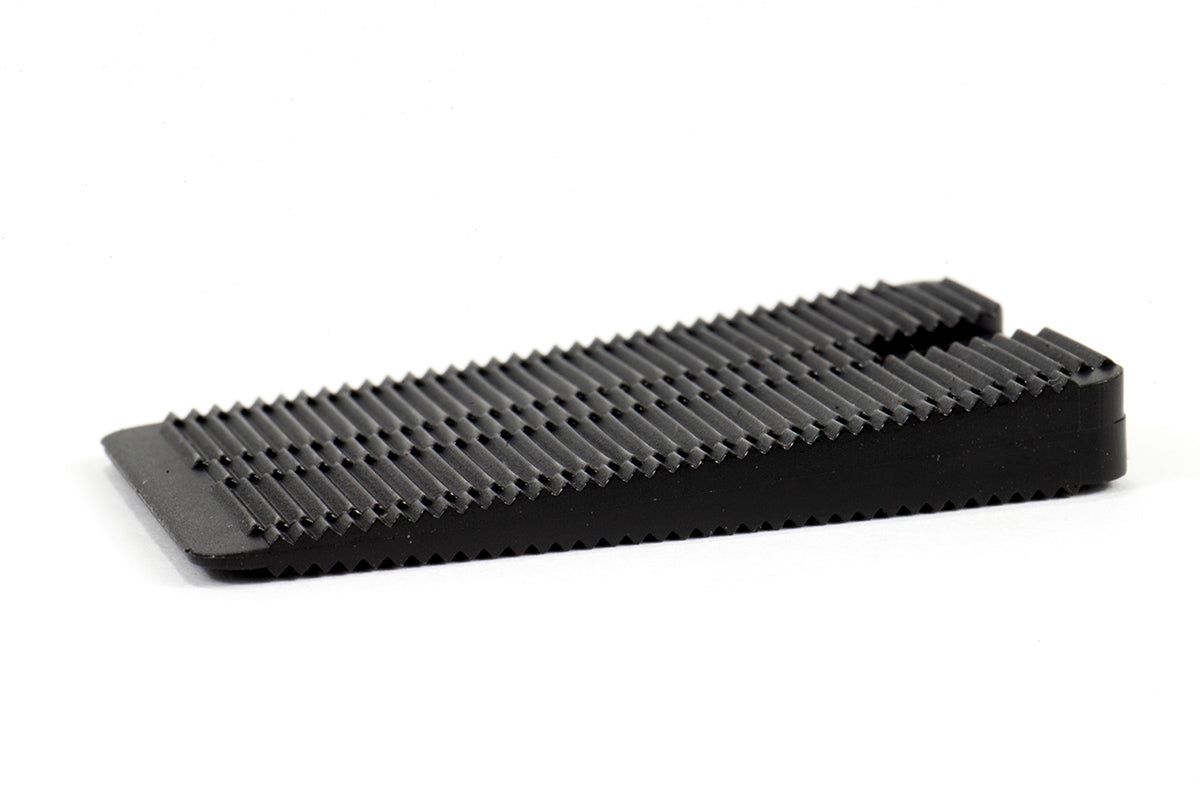 12 Hard Plastic Black Wobble Wedges - Leveling Shims For Tables/Chairs